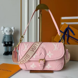 Louis Vuitton Diane Handbag Monogram Empreinte Leather M46386 Black / M46388 White / M45985, 25.0×9.0×15.0 cm