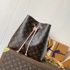 Louis Vuitton NéoNoé Bucket Bag Monogram M44887 Caramel / M44020 Black / M44021 Red / M44022 Pink, 26x26x17.5CM