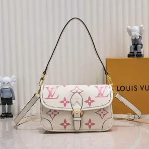 Louis Vuitton Diane Handbag Monogram Empreinte Leather M46386 Black / M46388 White / M45985, 25.0×9.0×15.0 cm