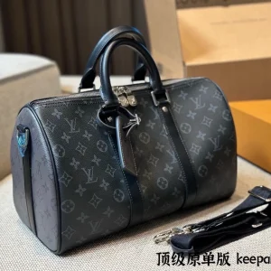 Louis Vuitton Keepall 35 Monogram, Black/Silver, 35x21cm