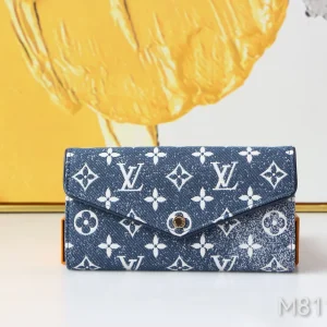 Louis Vuitton Sarah Wallet Monogram Jacquard Denim M81183, 19*10.5*2cm