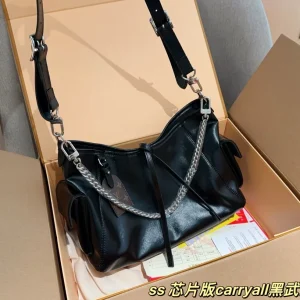 Louis Vuitton Carryall Bag Monogram, Black, Small, 32×23×15 cm