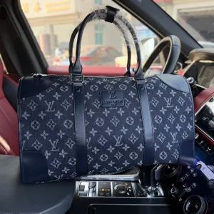 Louis Vuitton Keepall 45 Travel Bag, Monogram Denim, 45x27x20cm