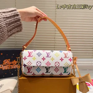 Louis Vuitton Wallet on Chain Ivy Bag, White Multicolor, 22x13cm