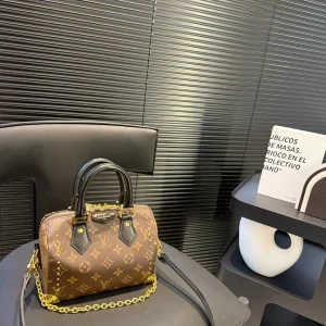 Louis Vuitton Speedy Bag, 2025 Early Spring Show, Black Leather, 20x14cm, Item 12586