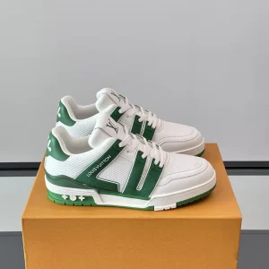 Louis Vuitton Trainer Sneakers Grain Calfskin #54 Logo Size 39-44