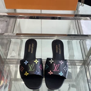 Louis Vuitton x Murakami 25SS Denim Kitten Heel Mules Size 35-41