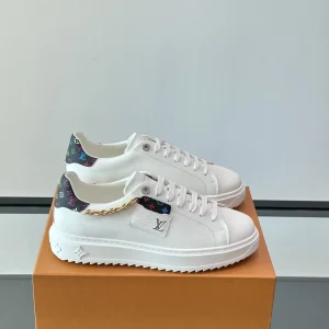 Louis Vuitton Time Out Sneakers Denim & Leather Size 38-45