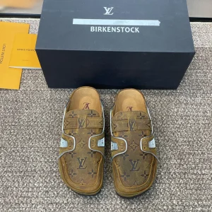 Louis Vuitton x Birkenstock 25FW Mules Suede Monogram Size 35-44