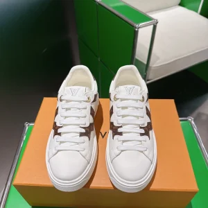 Louis Vuitton Time Out Sneakers Denim Monogram Wool Lining Size 35-40