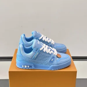 Louis Vuitton Trainer Sneakers Grain Calfskin Size 38-45