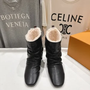 Louis Vuitton 25SS Snow Boots Wool & Leather Size 35-40
