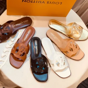 Louis Vuitton 23SS Fashion Casual Half-Slippers Monogram Size 35-41
