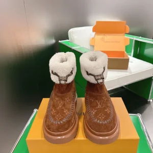 Louis Vuitton 25SS Snow Boots Suede & Wool Size 35-39