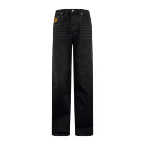 Louis Vuitton Logo Embroidered Jeans