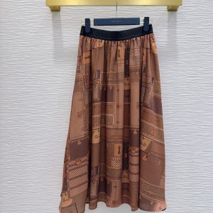Louis Vuitton 2025FW Silk Skirt