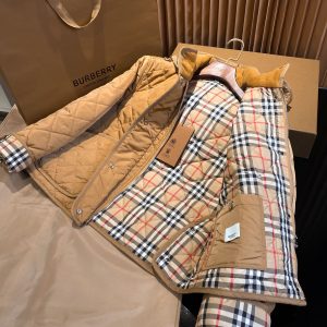 Burberry Horse Embroidered Quilted Coat