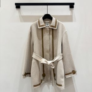 Embroidered Cashmere Coat