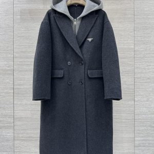 Prada 2025FW Two-Tone Hooded Blazer