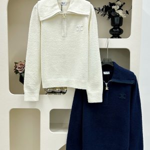 Chanel 2025FW Mock Neck Zip Top