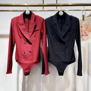 Saint Laurent 2026SS Double-Breasted Jumpsuit