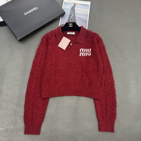 Miu Miu 2025FW Letter Pattern Sweater