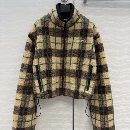 Miu Miu 2025FW Tweed Fleece Jacket