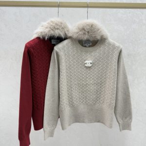 Chanel 2025FW Feather Trim Sweater