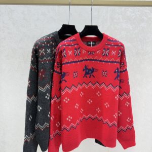 Chanel 2025FW Pony Jacquard Sweater