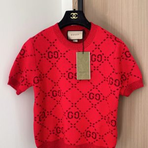 Gucci 2025FW Knit Short-Sleeve Top