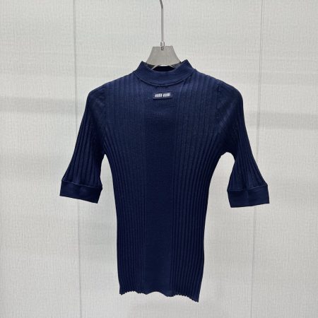 Miu Miu 2025FW Ribbed Polo Tee