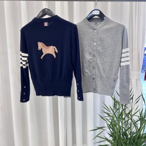Thom Browne 2025FW Horse Embroidered Cardigan