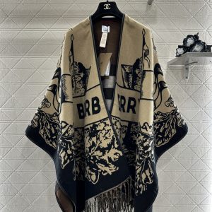Bottega Veneta 26 Early Spring New Double-sided Knit Fringe Cape Shawl