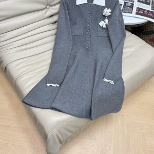 26 Early Spring Wool Blend Slim Fit Long Sleeve Knit Dress