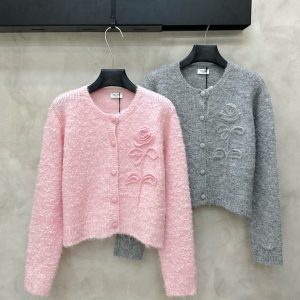 Celine 26 Early Spring New 3D Flower Cardigan