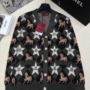 Gucci 26 Early Spring New Knit V-neck Cardigan