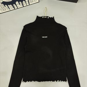 Miu Miu 26 Early Spring New Turtleneck Ruffle Long Sleeve