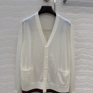 Gucci 26 Early Spring New Long Wear V-neck Cardigan