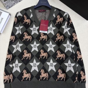 Gucci 26 Early Spring New Knit V-neck Pullover