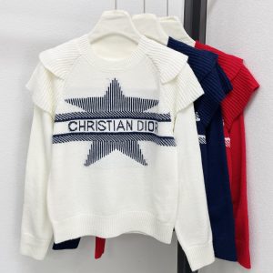 Dior 26 Early Spring New Five-point Star Logo Shoulder Ruffle Long Sleeve