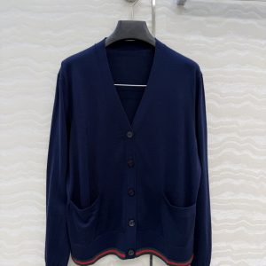 Gucci 26 Early Spring New Long Wear V-neck Cardigan