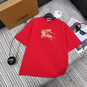 Burberry 26 Early Spring Series Embroidery Equestrian Round Neck Tee