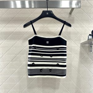 Chanel 26 Early Spring New Stripe Knit Camisole