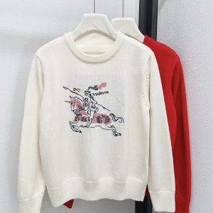 Bottega Veneta 26 Early Spring New Horse Success Embroidery Round Neck Long Sleeve