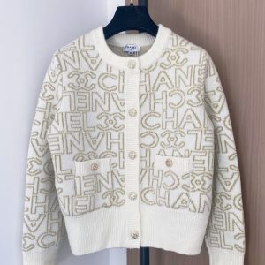 Chanel 26 Early Spring New Full CC Logo Jacquard Cardigan
