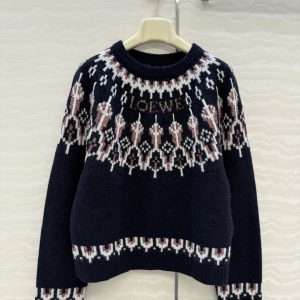 Loewe 26 Early Spring New Fair Isle Knit Sweater