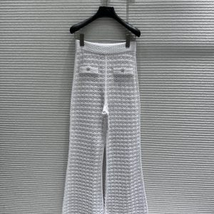 Chanel 26 Early Spring New Knit Lace Wide Leg Pants