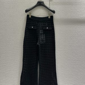 Chanel 26 Early Spring New Knit Lace Wide Leg Pants