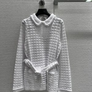 Chanel 26 Early Spring New Knit Lace Belt Top