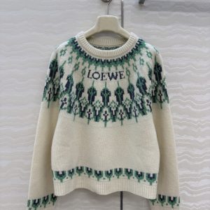 Loewe 26 Early Spring New Fair Isle Knit Sweater